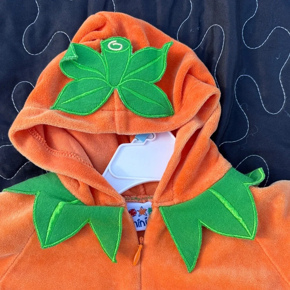 Miniwear - Vintage Orange Pumpkin Onesie Costume 0-3 Months